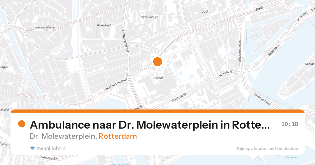 Ambulance naar Dr. Molewaterplein in Rotterdam — 27 aug 2026