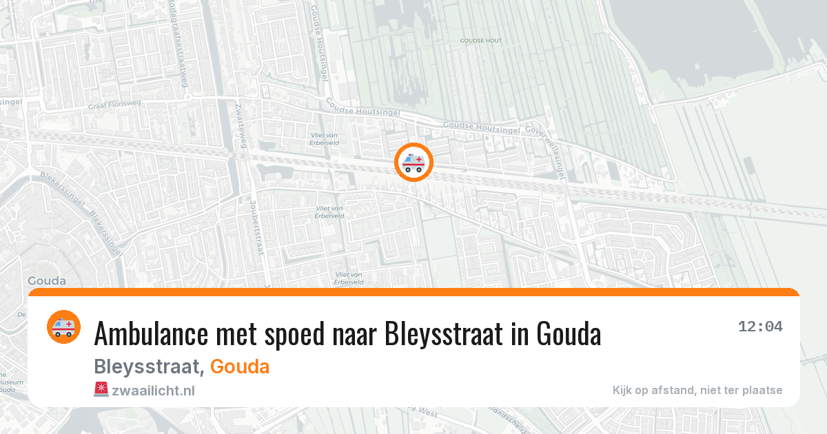 Ambulance met spoed naar Bleysstraat in Gouda — 18 jun 2026