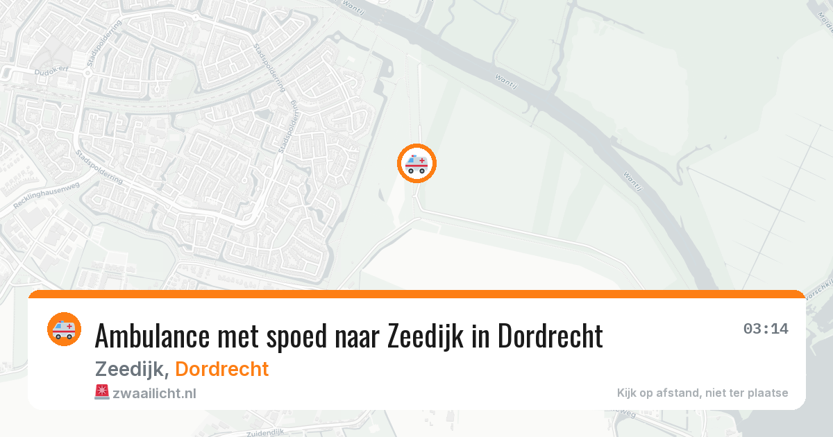 Ambulance met spoed naar Zeedijk in Dordrecht — 18 jan 2026