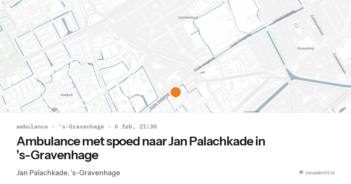 Ambulance met spoed naar Jan Palachkade in 's-Gravenhage — 6 feb 2026