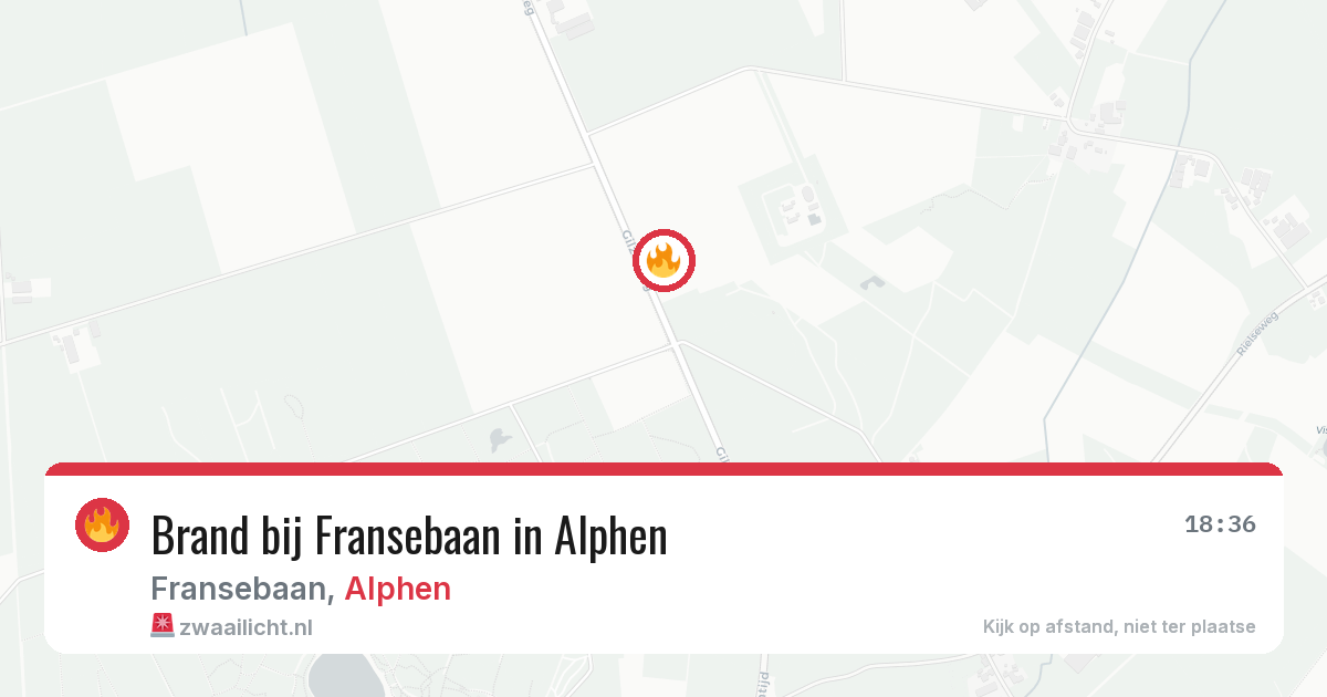 Brand bij Fransebaan in Alphen — 14 jul 2026