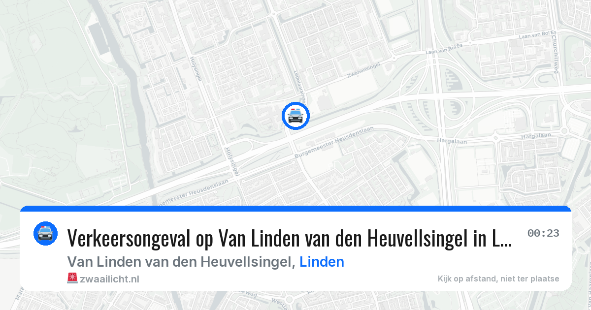 Verkeersongeval op Van Linden van den Heuvellsingel in Linden — 16 jan 2026