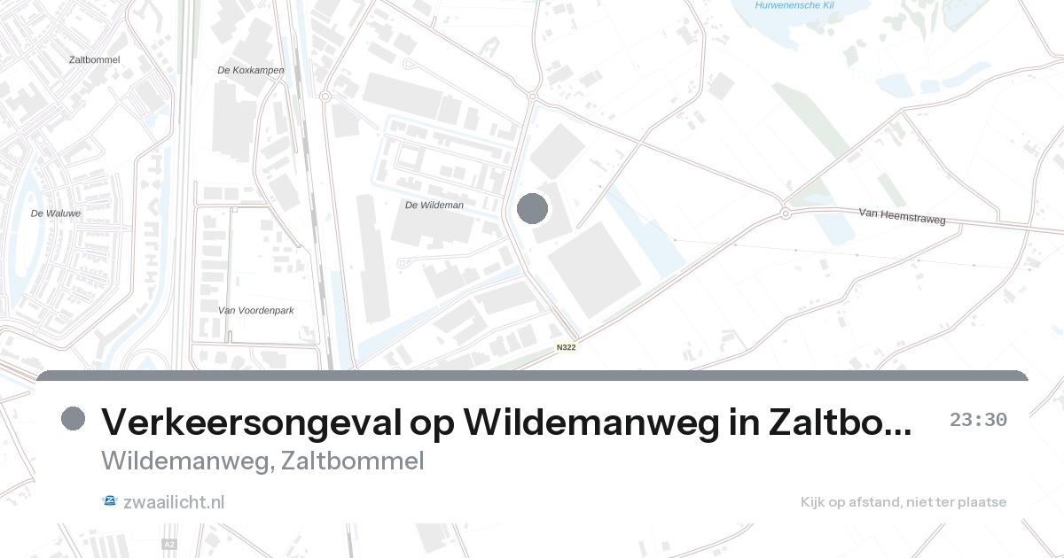 Verkeersongeval op Wildemanweg in Zaltbommel — 6 feb 2026