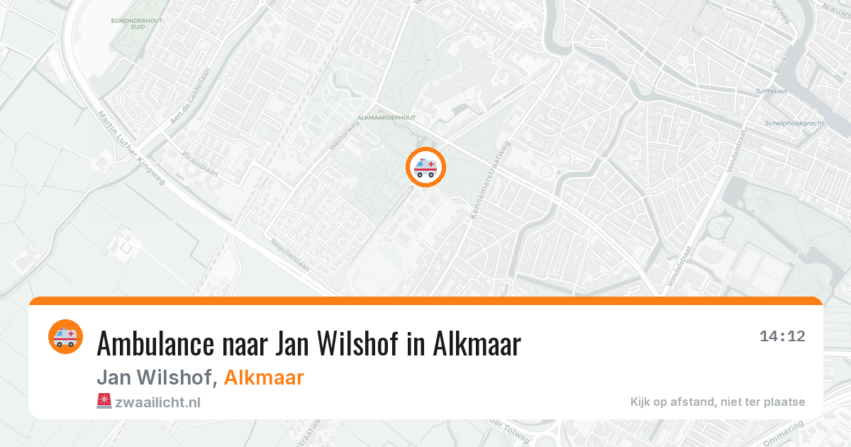Ambulance naar Jan Wilshof in Alkmaar — 31 jul 2026