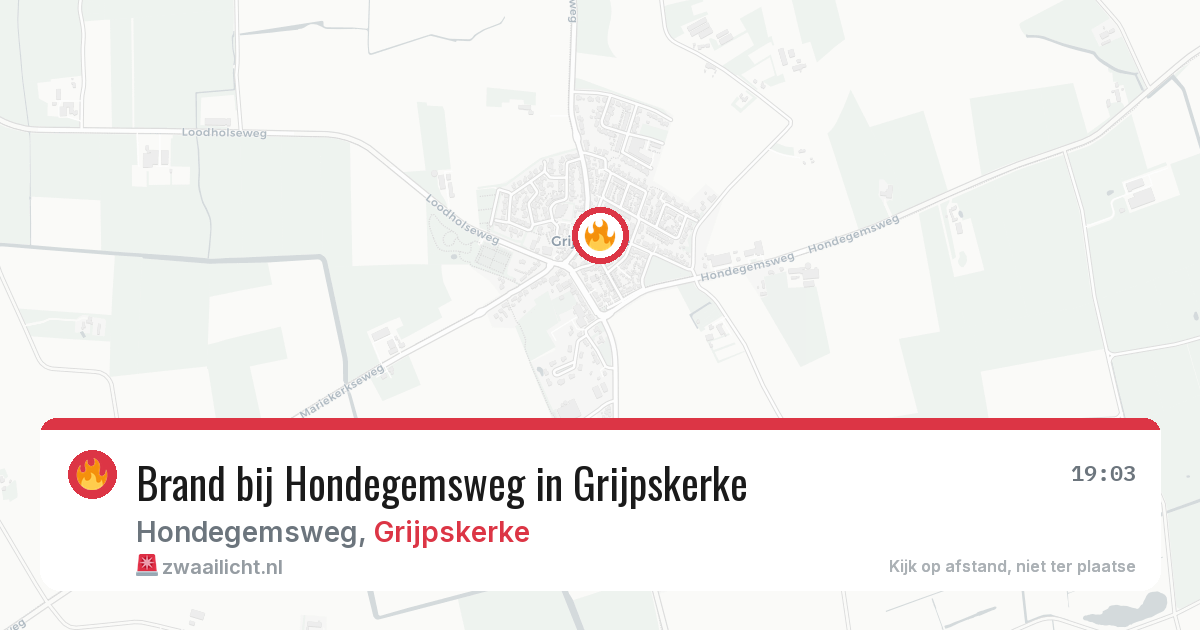 Brand bij Hondegemsweg in Grijpskerke — 1 mei 2026