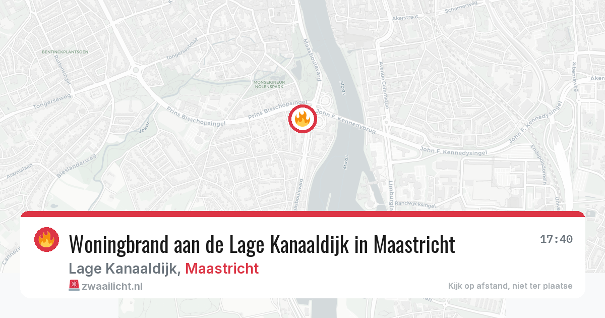 Woningbrand aan de Lage Kanaaldijk in Maastricht — 8 jun 2026