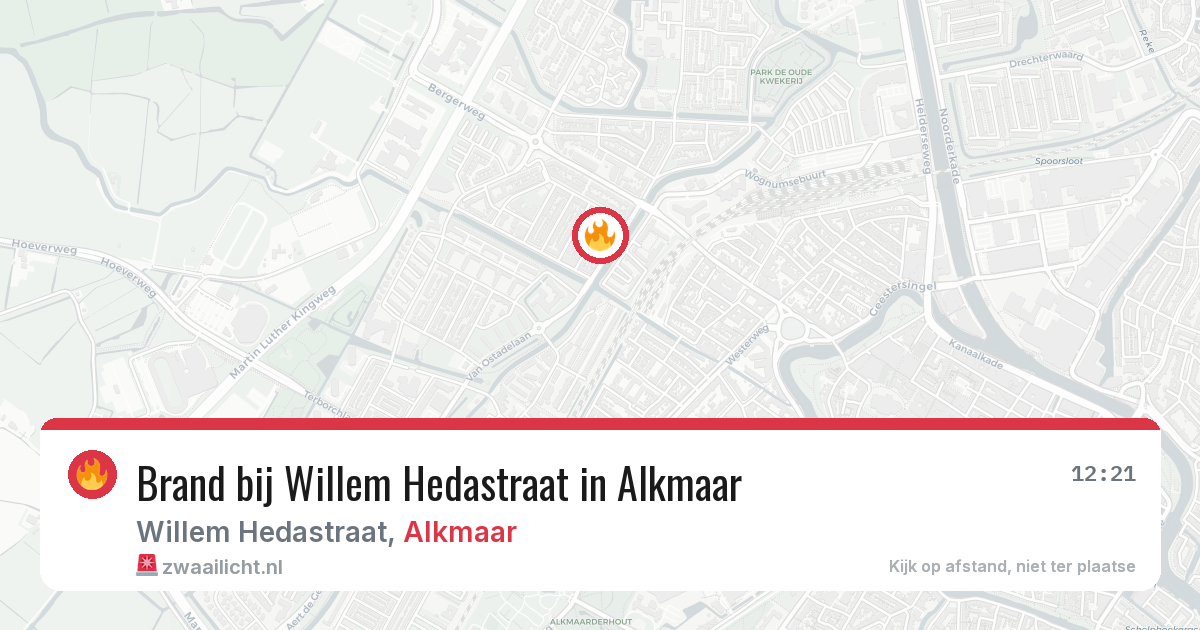 Brand bij Willem Hedastraat in Alkmaar — 12 jul 2026