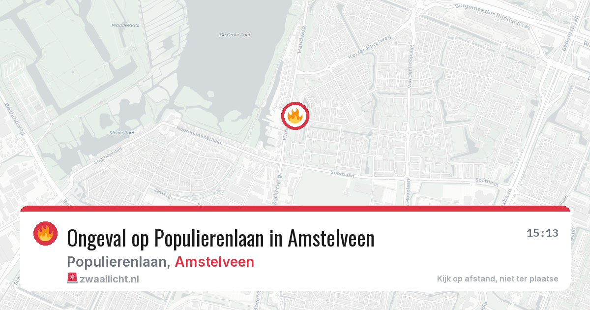 Ongeval op Populierenlaan in Amstelveen — 12 jun 2026