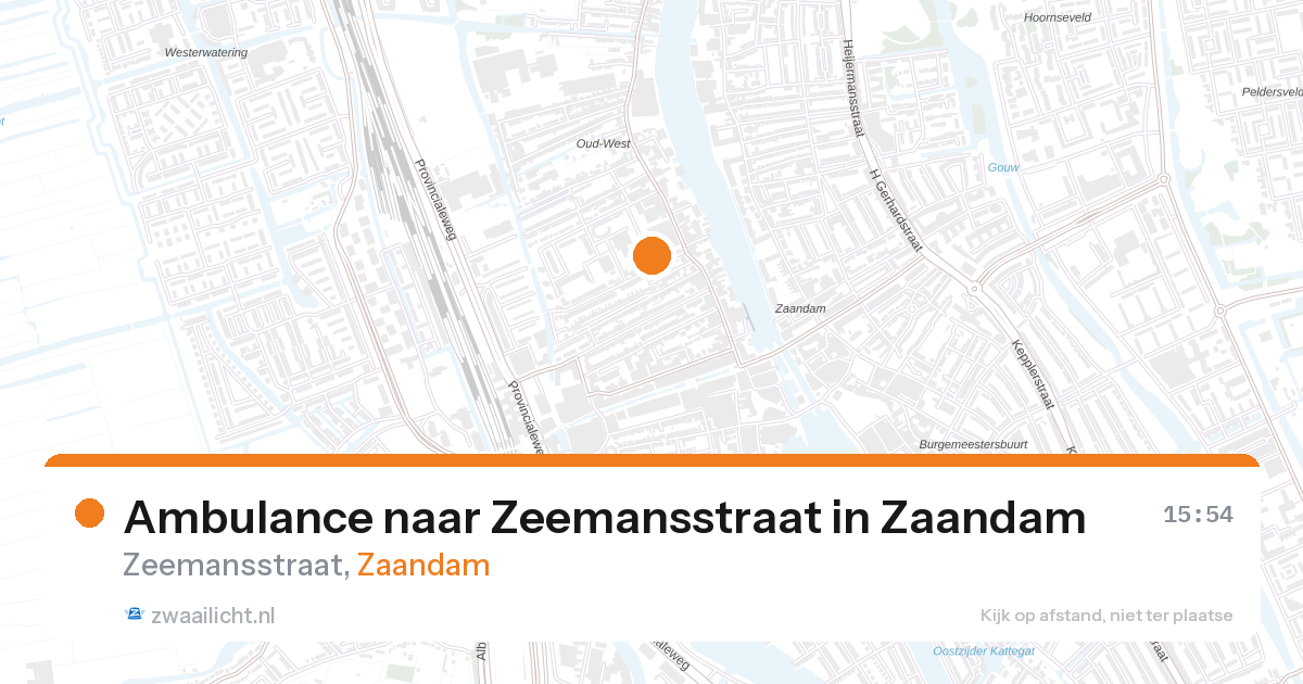 Ambulance naar Zeemansstraat in Zaandam — 27 aug 2026