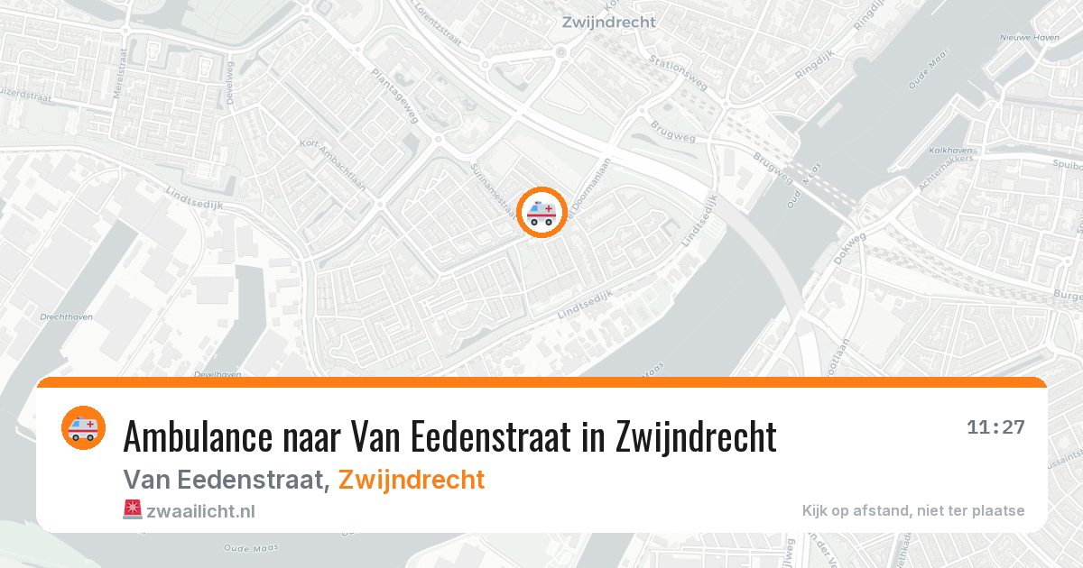 Ambulance naar Van Eedenstraat in Zwijndrecht — 25 mei 2026