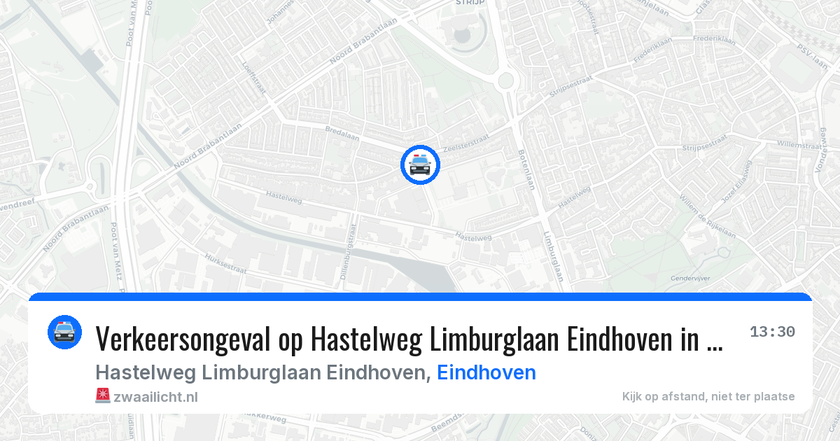 Verkeersongeval op Hastelweg Limburglaan Eindhoven in Eindhoven — 20 mrt 2026