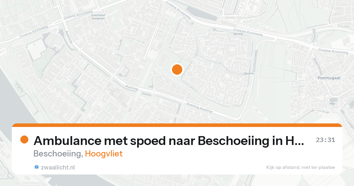 Ambulance met spoed naar Beschoeiing in Hoogvliet — 16 aug 2026