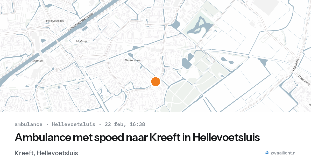 Ambulance met spoed naar Kreeft in Hellevoetsluis — 1 feb 2026