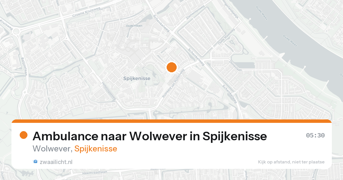 Ambulance naar Wolwever in Spijkenisse — 18 aug 2026