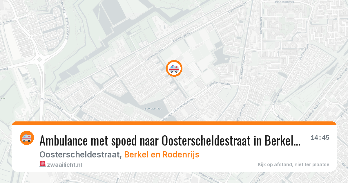 Ambulance met spoed naar Oosterscheldestraat in Berkel en Rodenrijs — 5 jul 2026