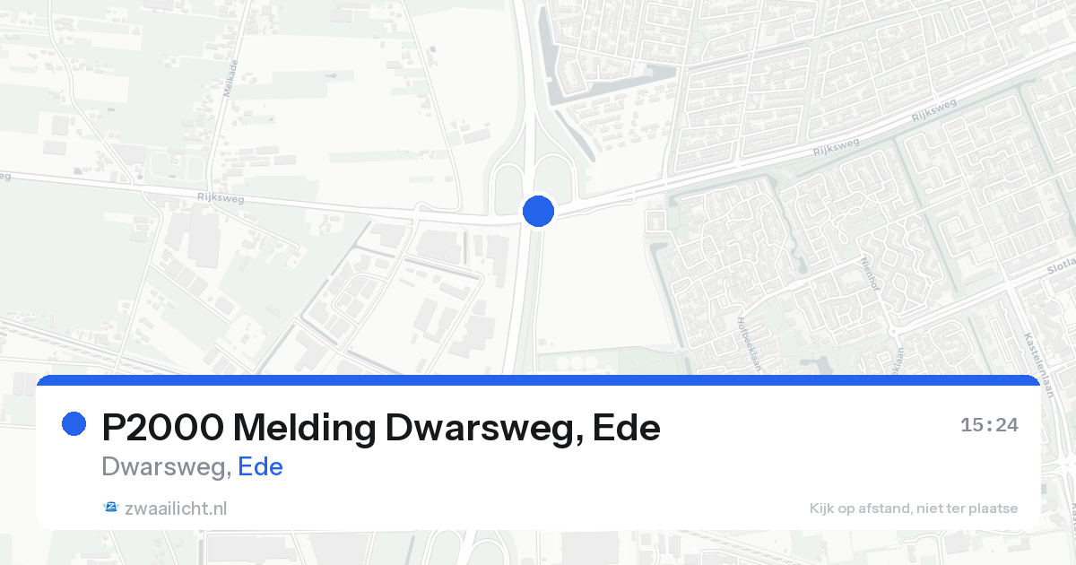 P2000 Melding Dwarsweg, Ede — 5 mei 2026