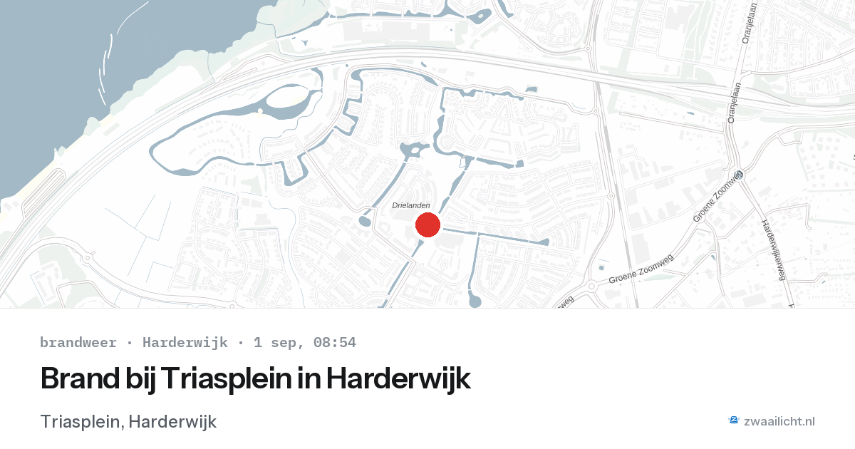 Brand bij Triasplein in Harderwijk — 1 sep 2026