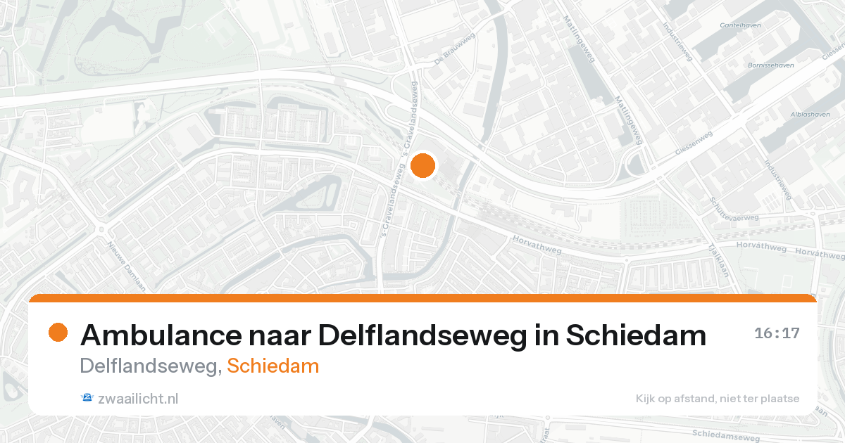 Ambulance naar Delflandseweg in Schiedam — 24 aug 2026