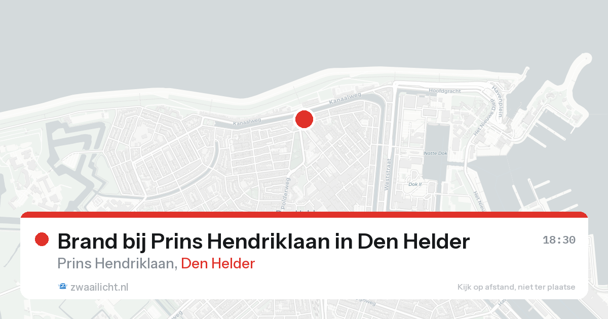 Brand bij Prins Hendriklaan in Den Helder — 16 aug 2026