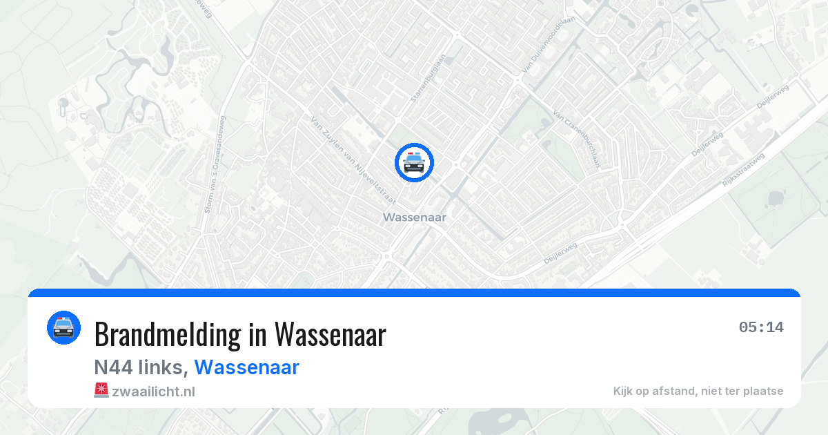 Brandmelding in Wassenaar — 6 aug 2026