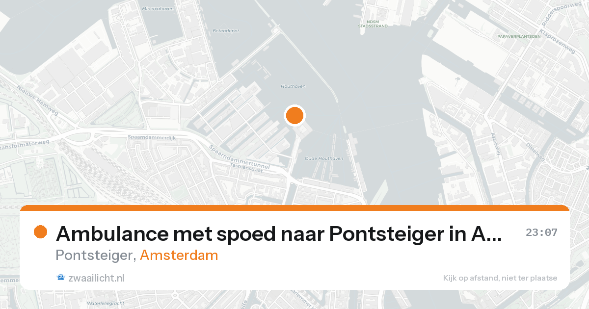 Ambulance met spoed naar Pontsteiger in Amsterdam — 15 aug 2026
