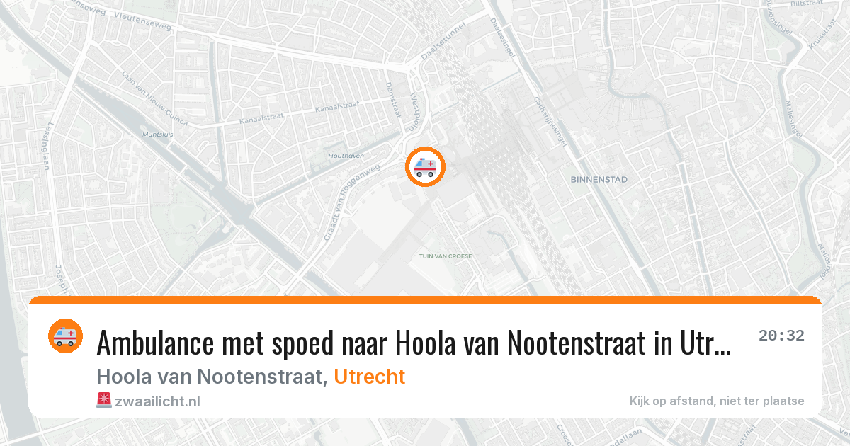 Ambulance met spoed naar Hoola van Nootenstraat in Utrecht — 2 mei 2026