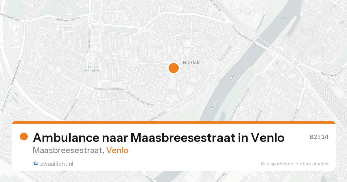 Ambulance naar Maasbreesestraat in Venlo — 19 aug 2026