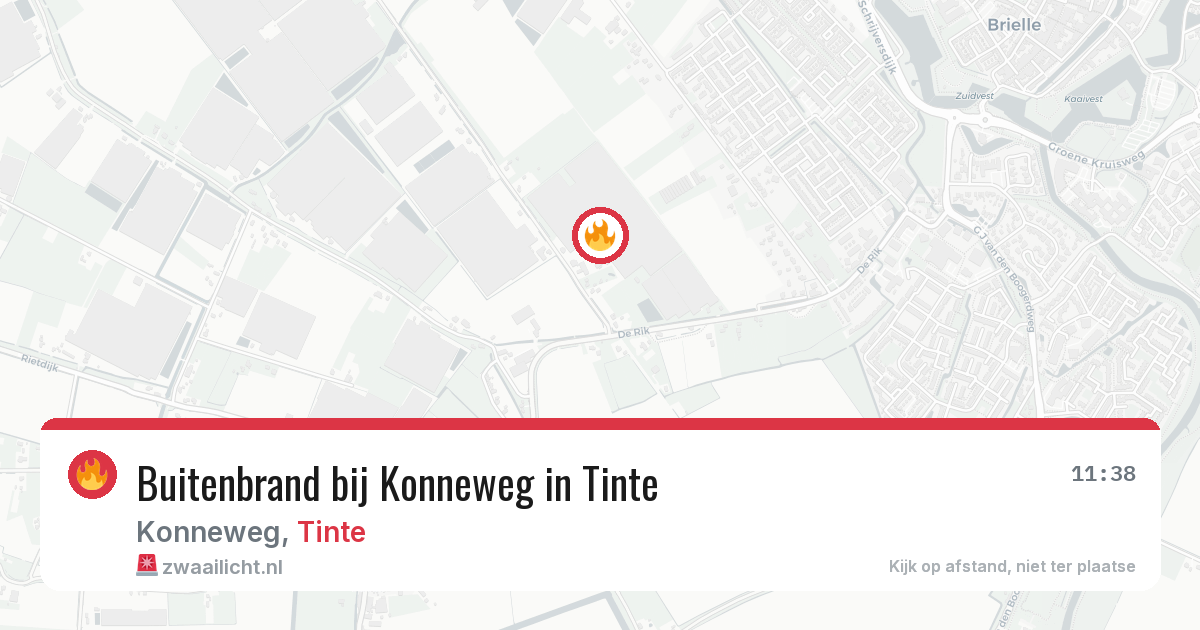Buitenbrand bij Konneweg in Tinte — 16 jul 2026