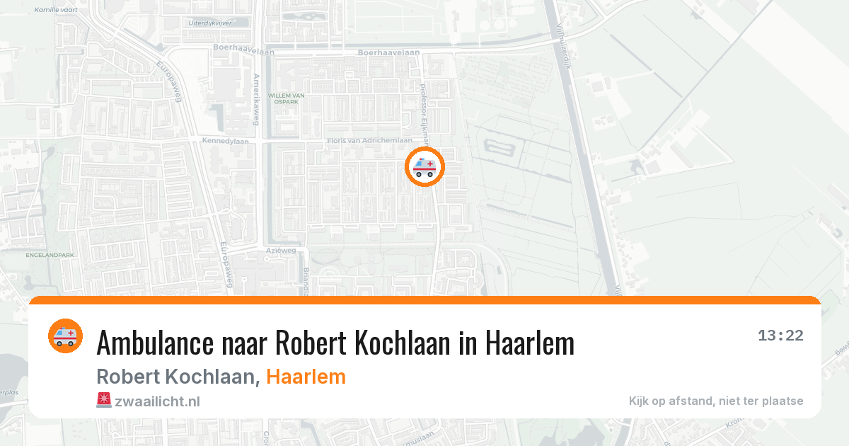 Ambulance naar Robert Kochlaan in Haarlem — 3 aug 2026