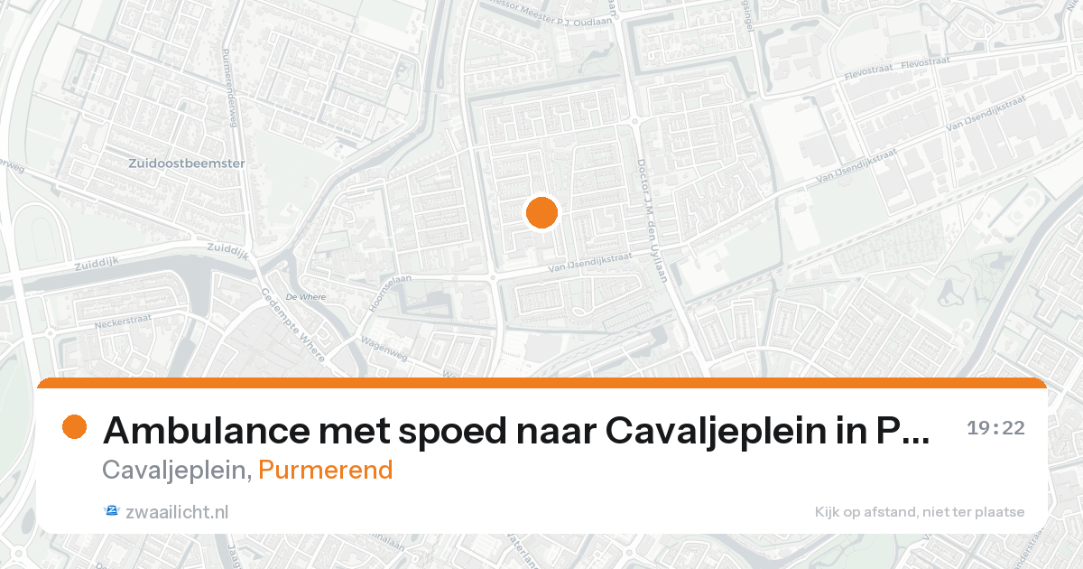 Ambulance met spoed naar Cavaljeplein in Purmerend — 20 aug 2026