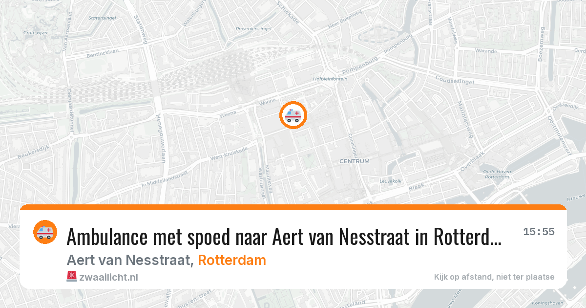 Ambulance met spoed naar Aert van Nesstraat in Rotterdam — 7 mrt 2026