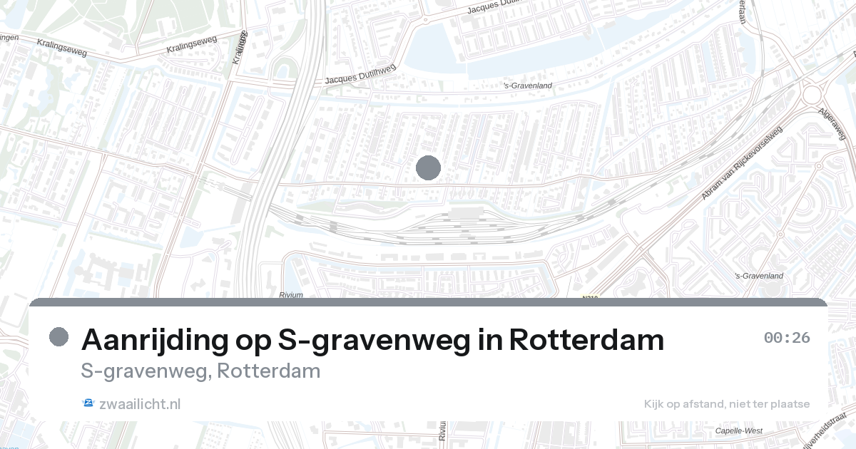 Aanrijding op S-gravenweg in Rotterdam — 31 jan 2026