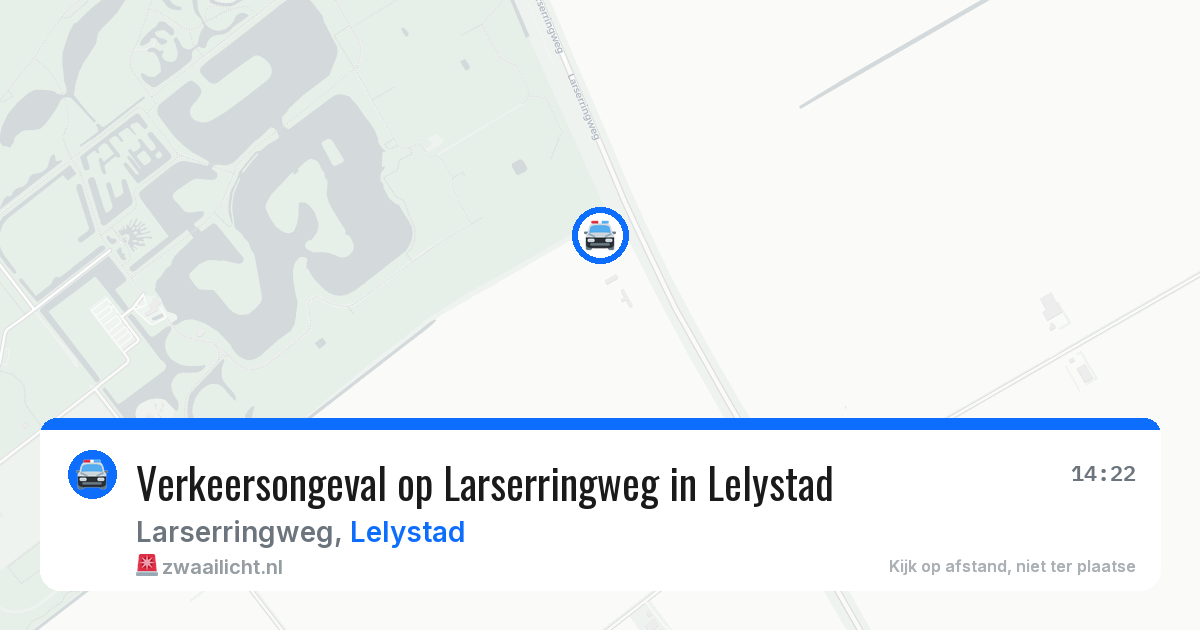 Verkeersongeval op Larserringweg in Lelystad — 4 mei 2026