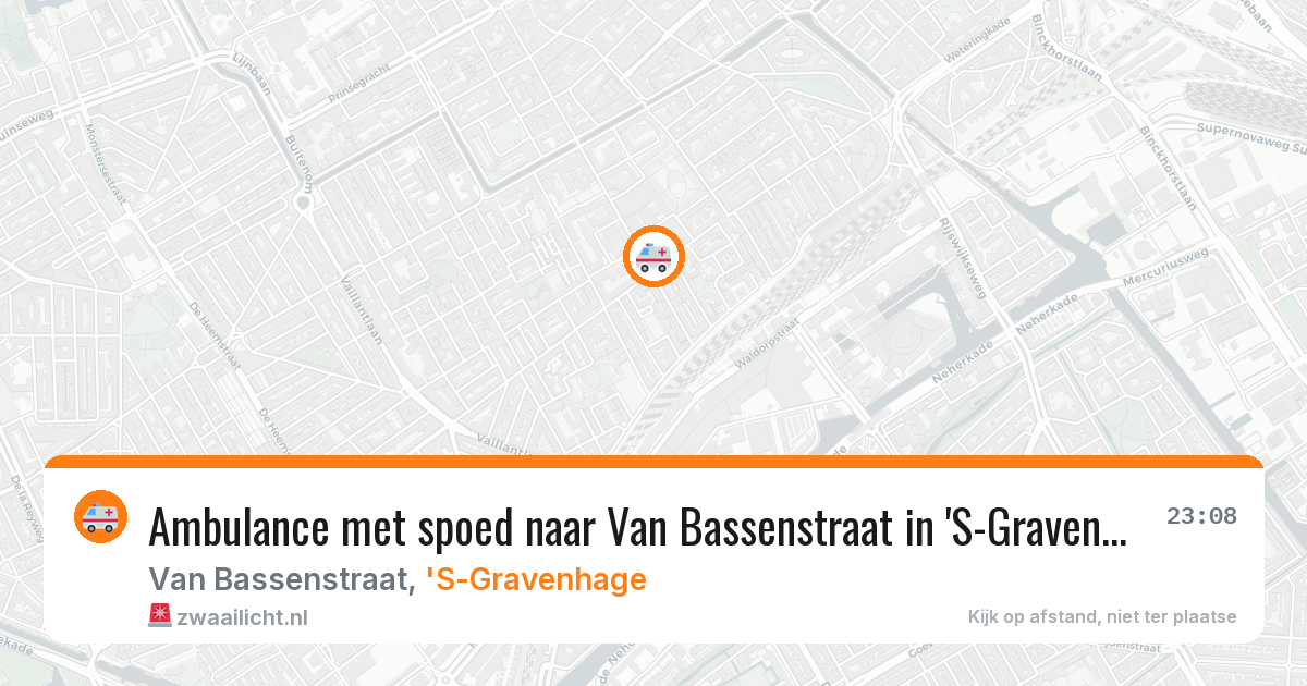 Ambulance met spoed naar Van Bassenstraat in 'S-Gravenhage — 3 aug 2026