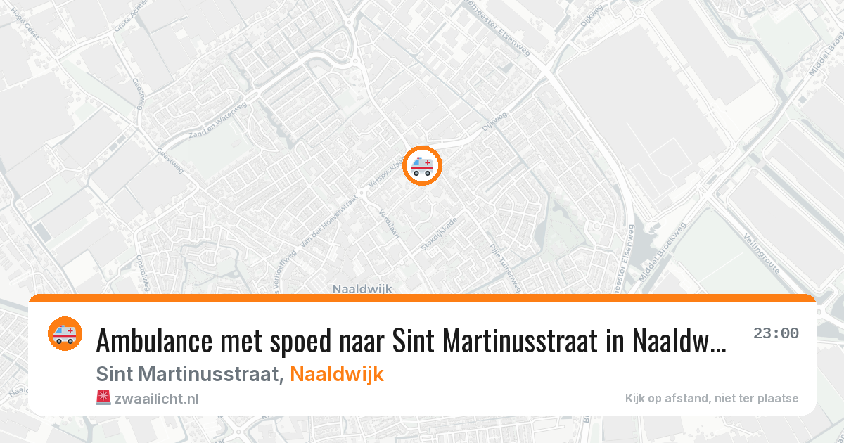 Ambulance met spoed naar Sint Martinusstraat in Naaldwijk — 11 aug 2026