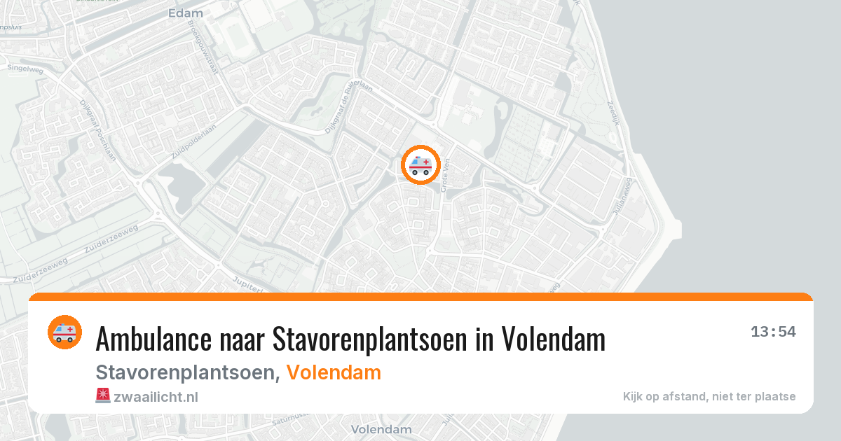 Ambulance naar Stavorenplantsoen in Volendam — 9 apr 2026