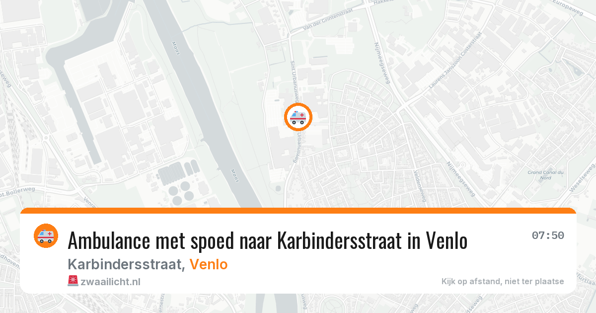 Ambulance met spoed naar Karbindersstraat in Venlo — 18 jul 2026