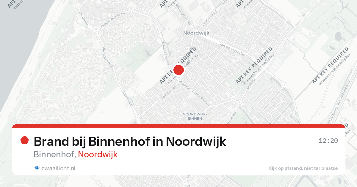 Brand bij Binnenhof in Noordwijk — 26 aug 2026
