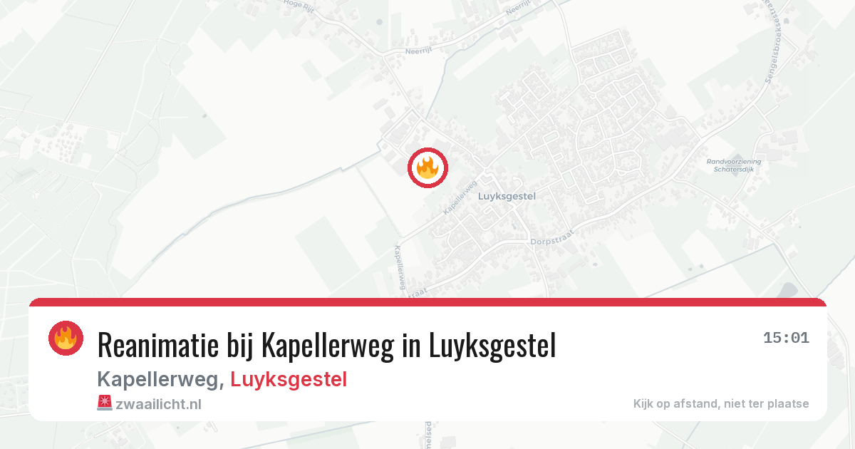 Reanimatie bij Kapellerweg in Luyksgestel — 13 aug 2026