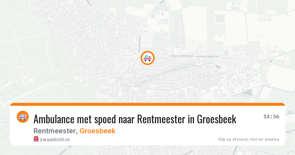 Ambulance met spoed naar Rentmeester in Groesbeek — 8 mei 2026