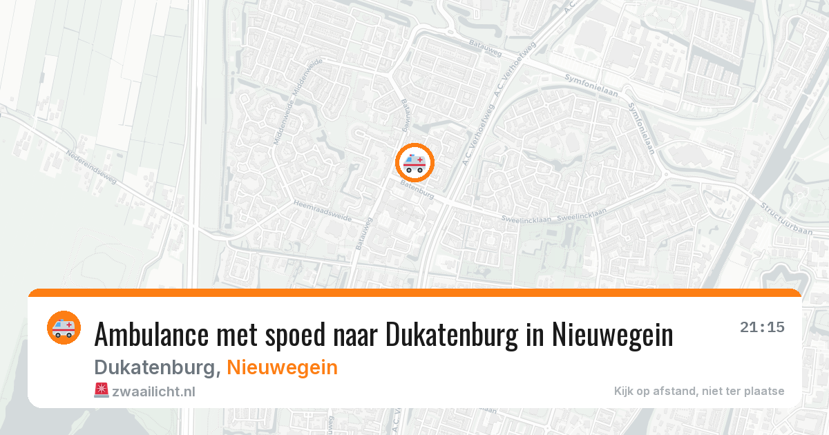 Ambulance met spoed naar Dukatenburg in Nieuwegein — 20 mei 2026