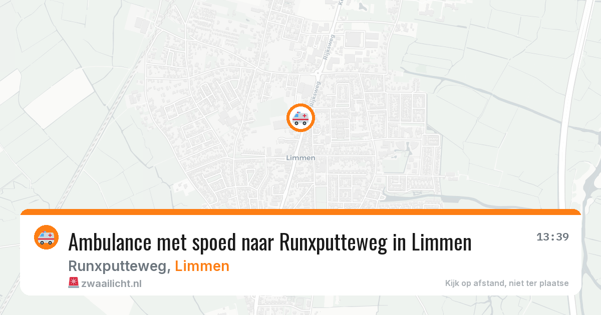 Ambulance met spoed naar Runxputteweg in Limmen — 16 mei 2026