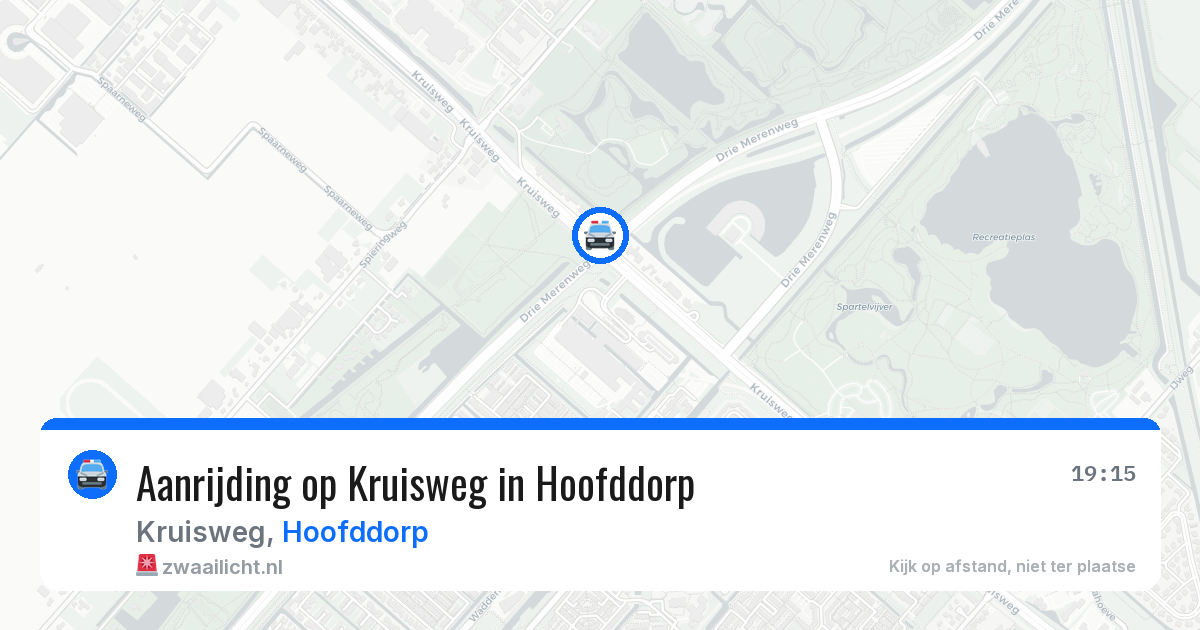 Aanrijding op Kruisweg in Hoofddorp — 7 mei 2026
