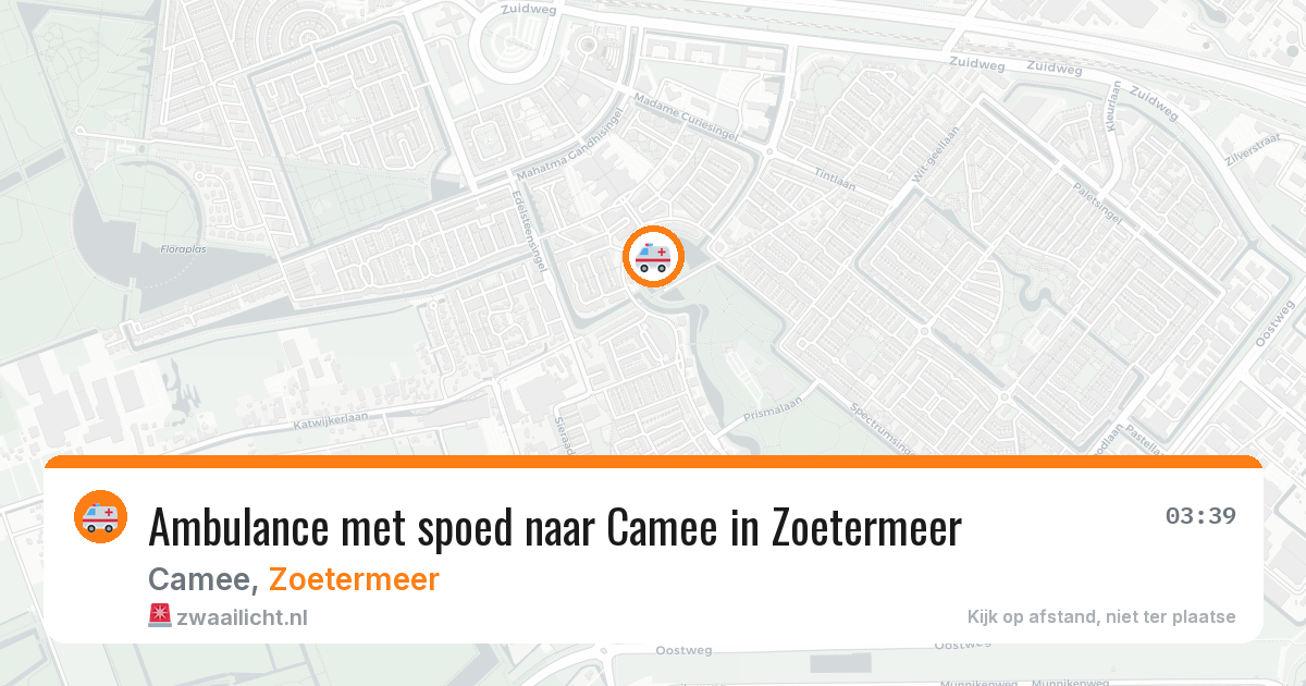 Ambulance met spoed naar Camee in Zoetermeer — 23 mei 2026