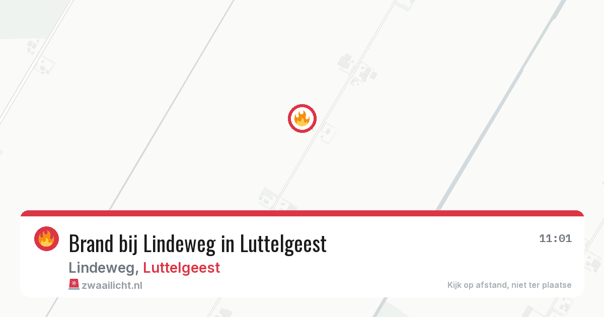 Brand bij Lindeweg in Luttelgeest — 20 jun 2026