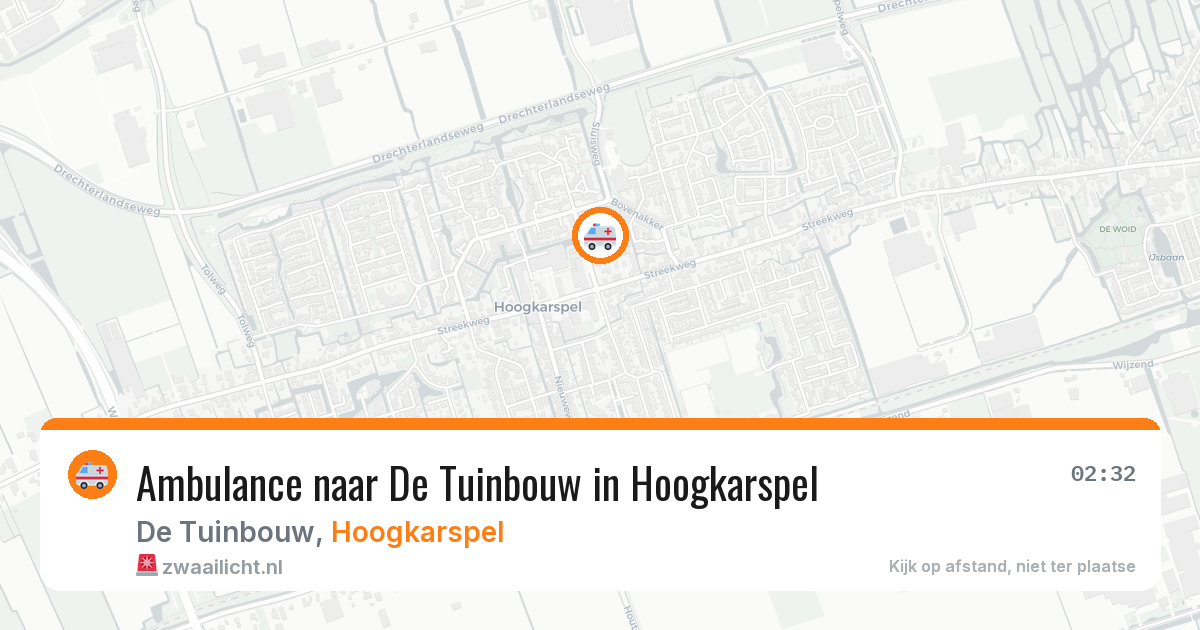 Ambulance naar De Tuinbouw in Hoogkarspel — 1 apr 2026