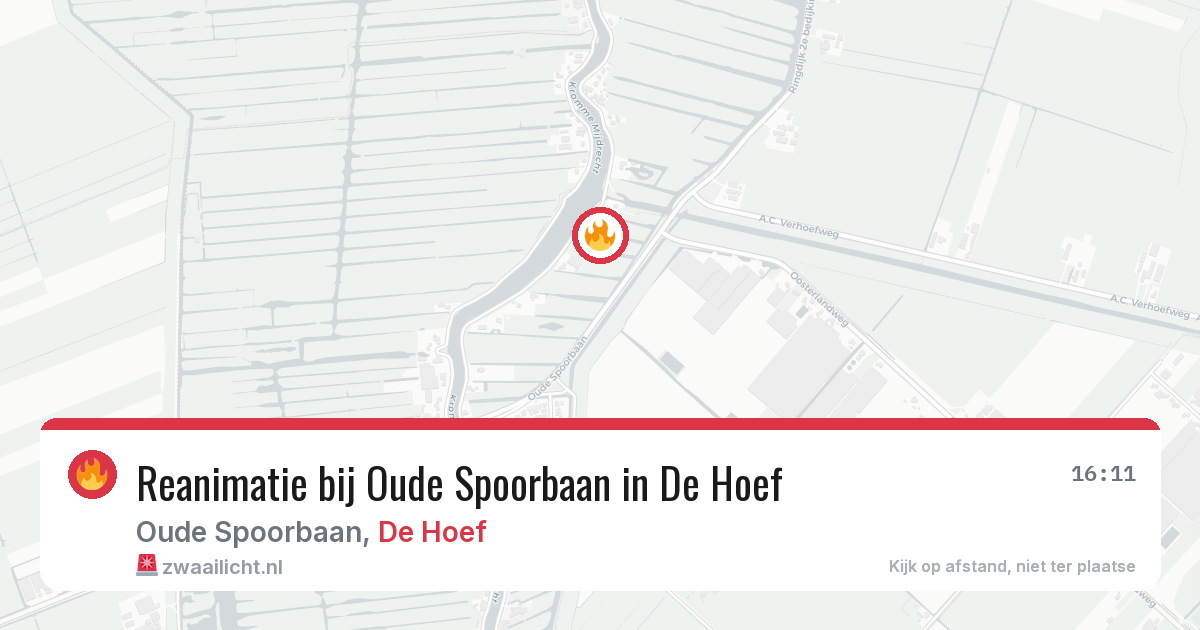Reanimatie bij Oude Spoorbaan in De Hoef — 8 mei 2026