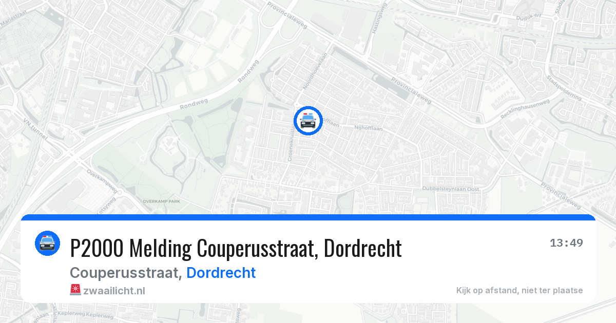 P2000 Melding Couperusstraat, Dordrecht — 23 jun 2026