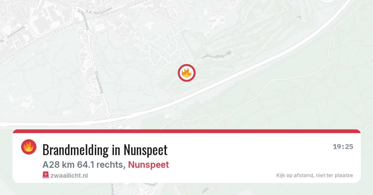 Brandmelding in Nunspeet — 14 aug 2026