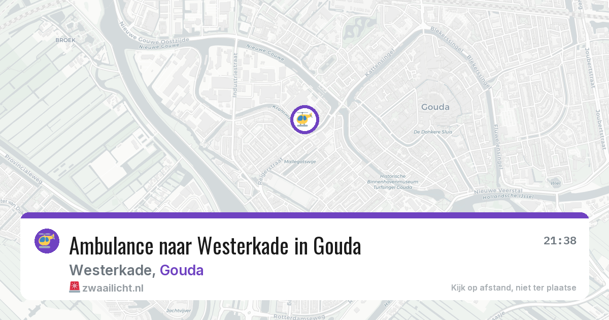 Ambulance naar Westerkade in Gouda — 10 aug 2026